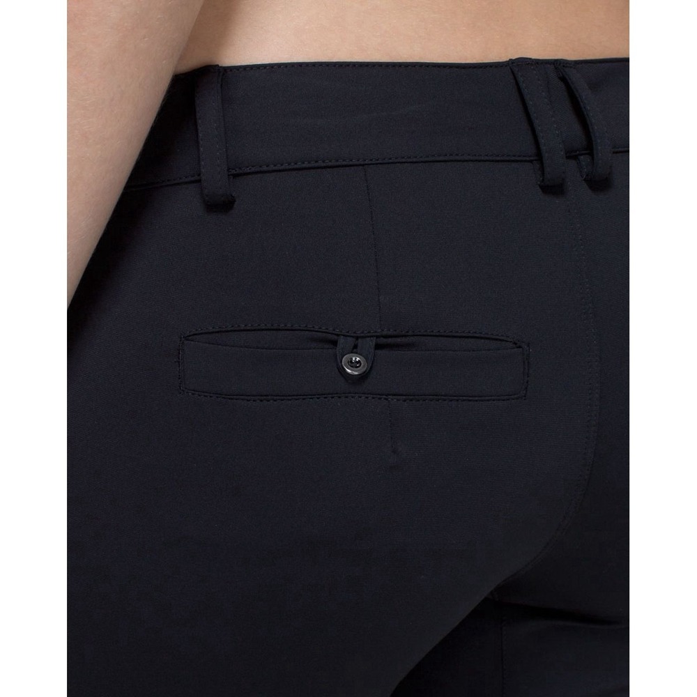 Lululemon Here To There Pants Womens 4 Black Tailored Bike To Office Zip Pockets - Picture 8 of 16